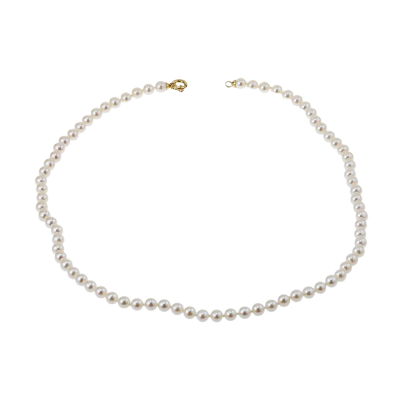 Collier en or jaune et perles de culture 5,5 - 6mm