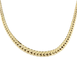 Collier en or jaune, maille anglaise en chute 6,3 mm