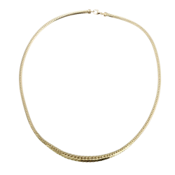 Collier en or jaune, maille anglaise en chute 6,3 mm