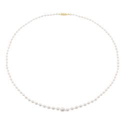 Collier chute en or jaune et perles de culture