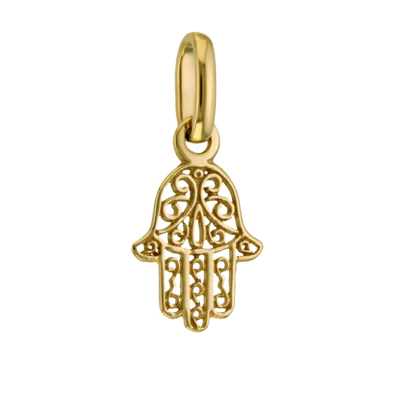 Pendentif en or jaune, main de fatma petit modèle
