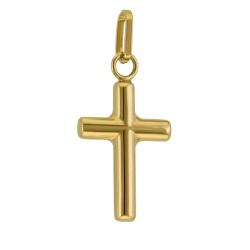 Croix en or jaune bombée, petit modèle