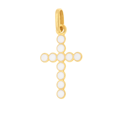 Croix en or jaune et laque