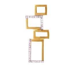 Pendentif en or jaune rhodié  et diamants