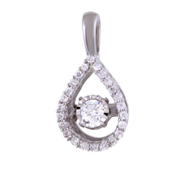 Pendentif en or gris et diamants