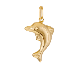 Pendentif en or jaune, dauphin