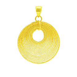 Pendentif en or jaune, spirales