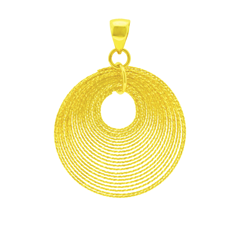 Pendentif en or jaune, spirales