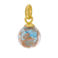 Pendentif en or jaune et verre de Venise