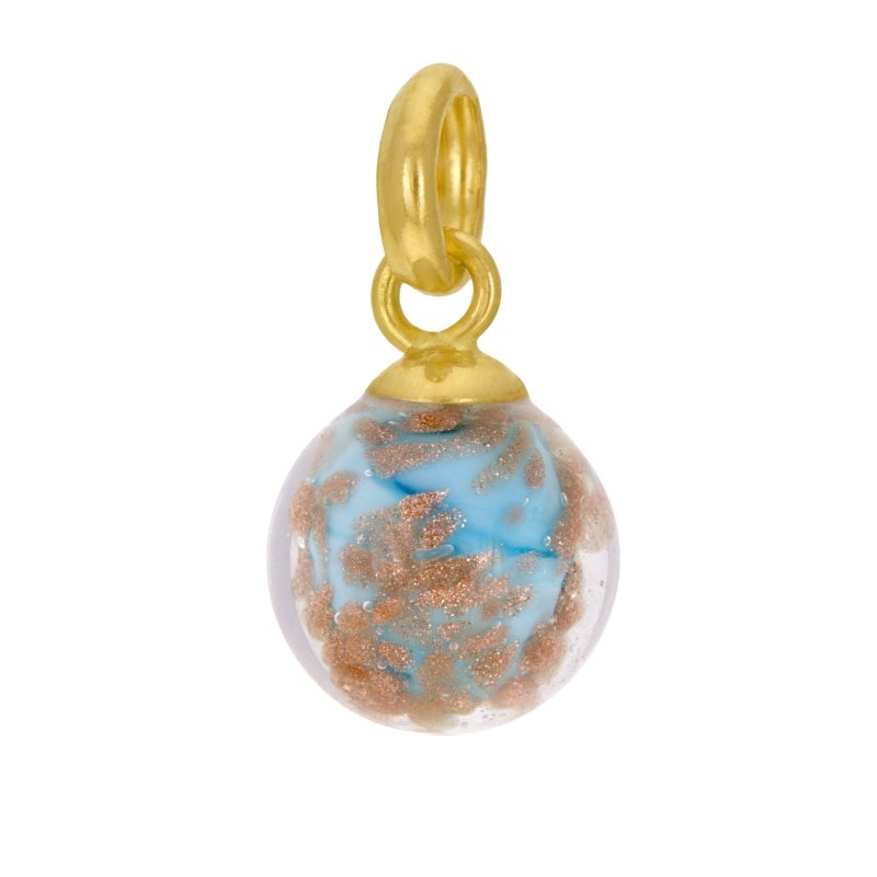 Pendentif en or jaune et verre de Venise