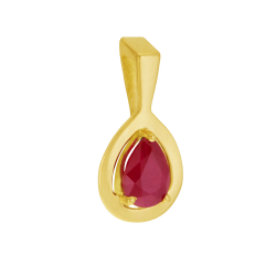 Pendentif en or jaune et rubis