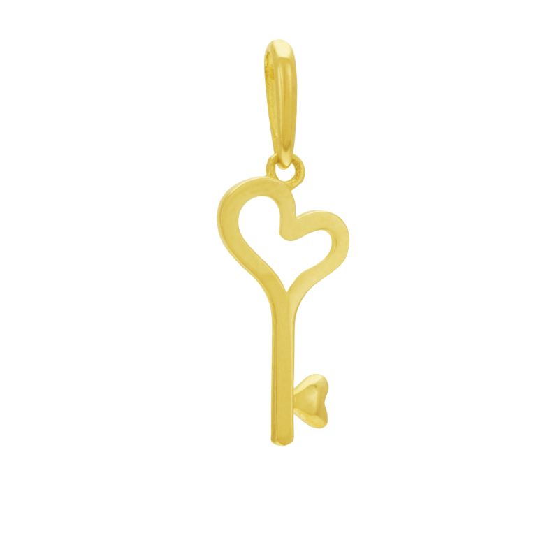 Pendentif en or jaune, clef