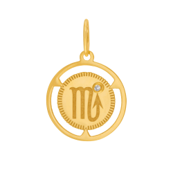 Pendentif zodiaque en or jaune et diamant, scorpion