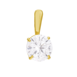 Pendentif en or jaune et oxyde de zirconium