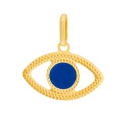 Pendentif en or jaune et laque, oeil