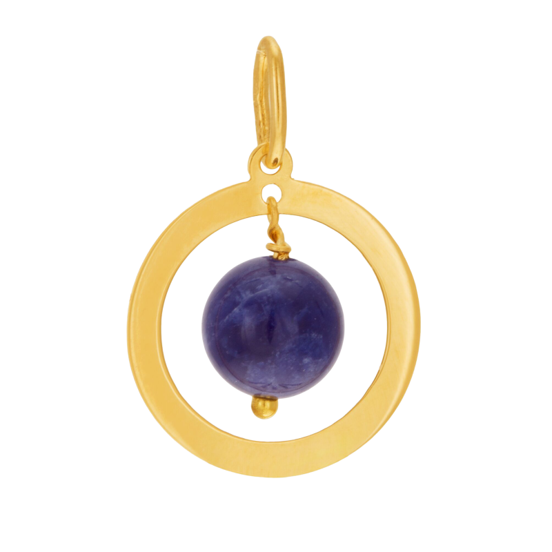 Pendentif en or jaune et lapis lazuli