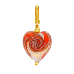 Pendentif en or jaune et verre de Venise