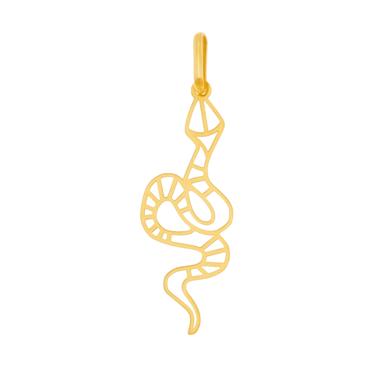 Pendentif en or jaune, serpent