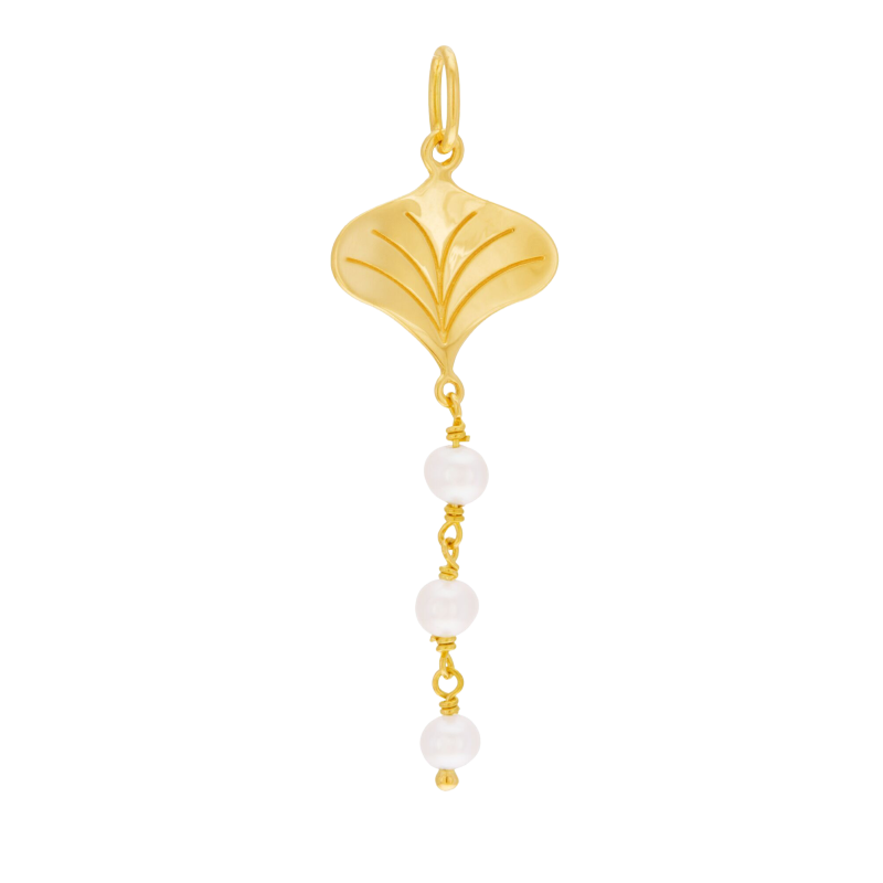Pendentif en or jaune et perles de culture