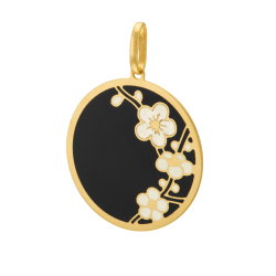 Pendentif en or jaune et laque 
