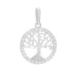 Pendentif en or gris et oxydes de zirconium