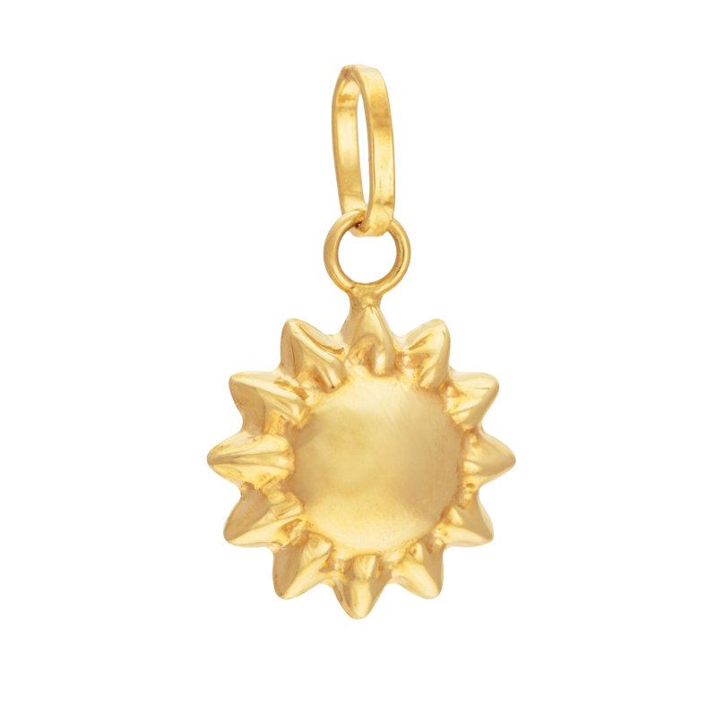Pendentif en or jaune, soleil