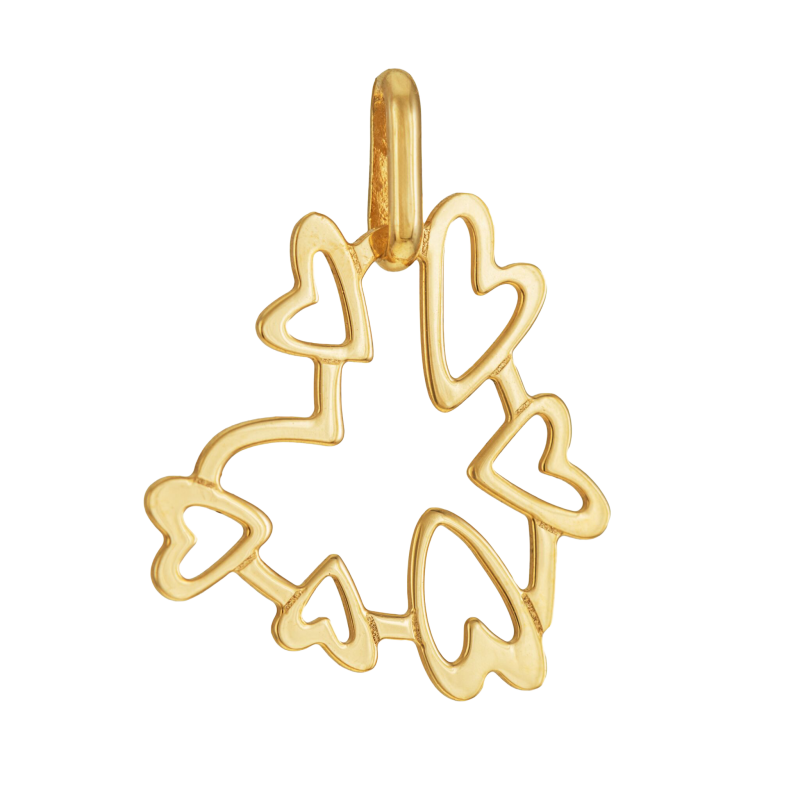 Pendentif en or jaune, coeur