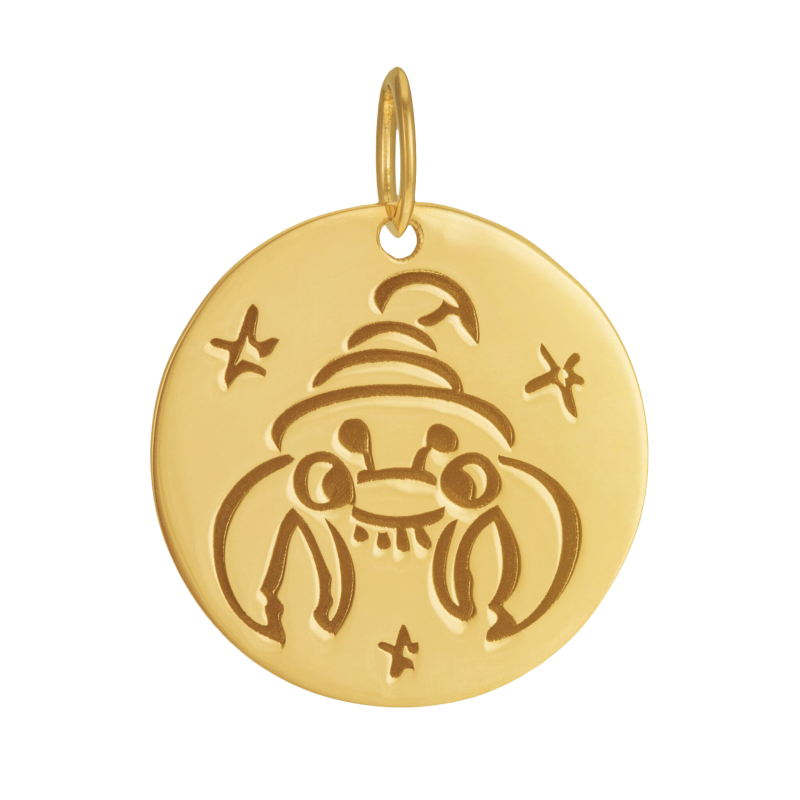 Médaille zodiaque en or jaune, scorpion