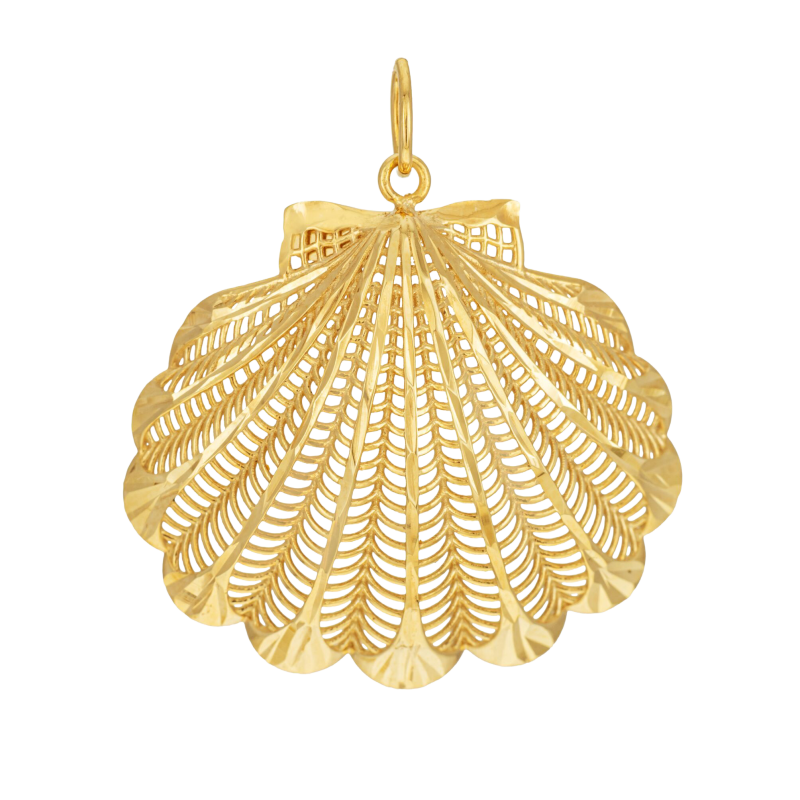 Pendentif en or jaune, coquillage