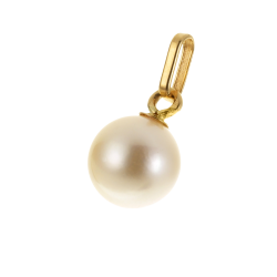 Pendentif en or jaune et perle de culture 7 - 7,5mm