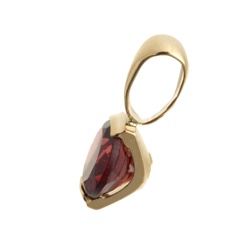 Pendentif en or jaune et grenat