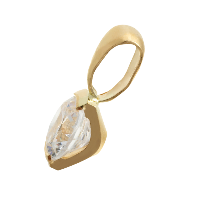 Pendentif en or jaune et oxyde de zirconium