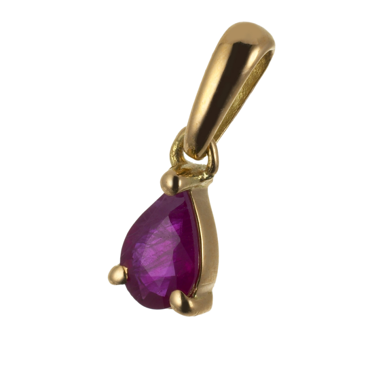 Pendentif en or jaune et rubis