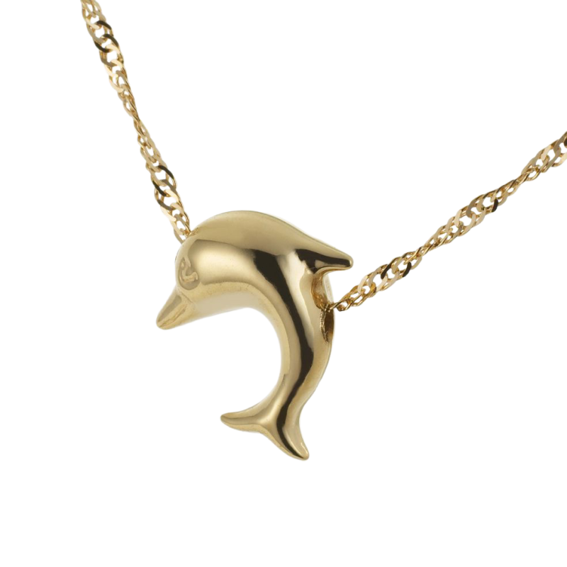 Collier en or jaune et pendentif