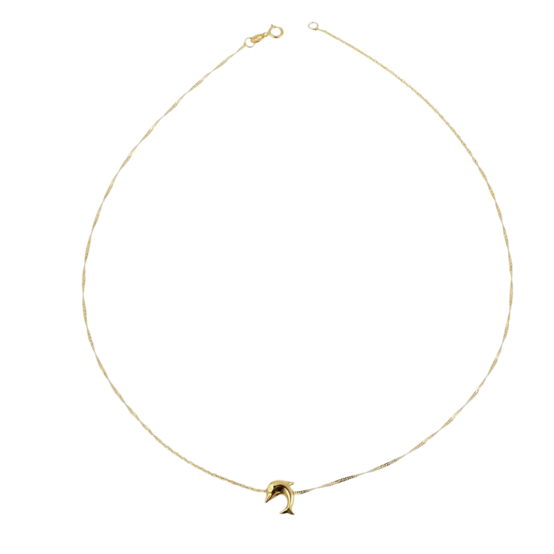 Collier en or jaune et pendentif