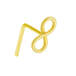 Piercing de nez en or jaune, infini