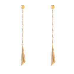 Boucles d'oreilles pendantes en or jaune