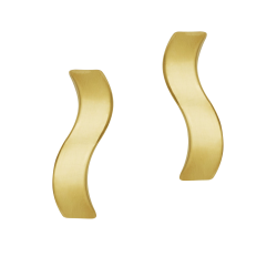 Boucles d'oreille en or jaune, vague