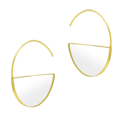 Boucles d'oreilles en or jaune et plexiglass