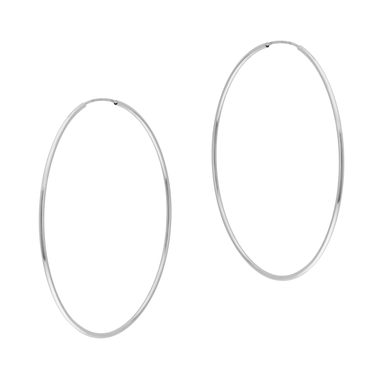 Créoles en or gris