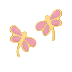 Boucles d'oreilles en or jaune et laque