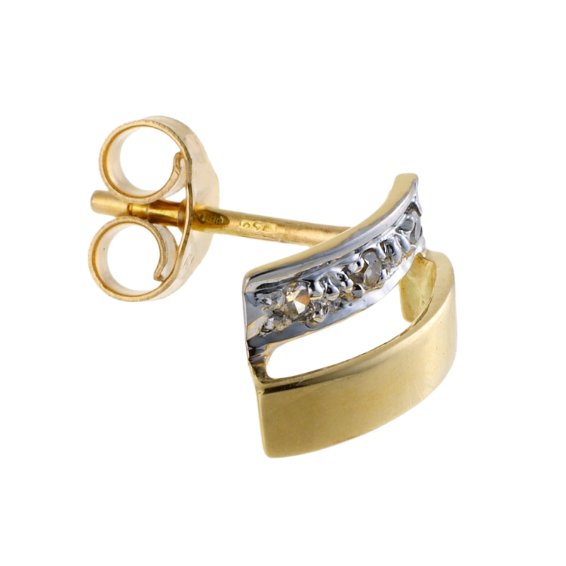 Boucles d'oreilles en or rhodié, diamants