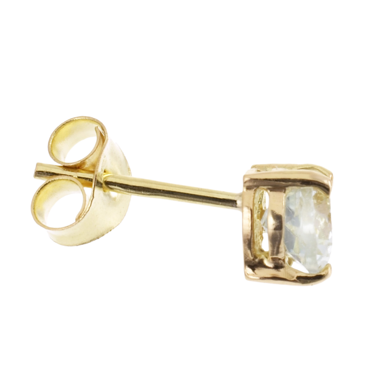 Boucles d'oreilles en or jaune, aigue-marine.