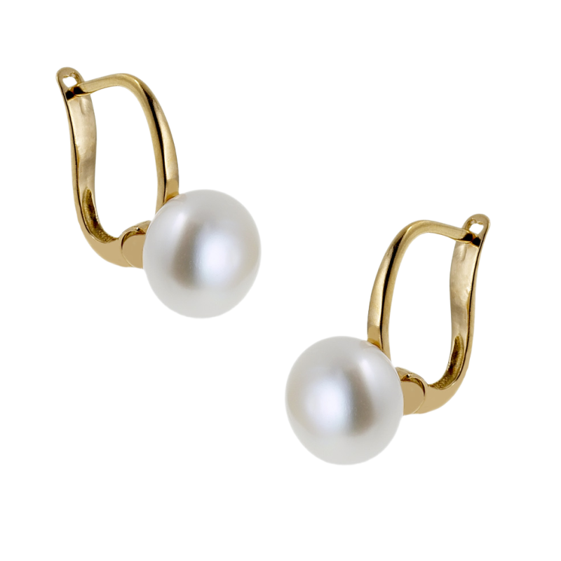 Boucles d'oreilles perle de culture  d'eau douce