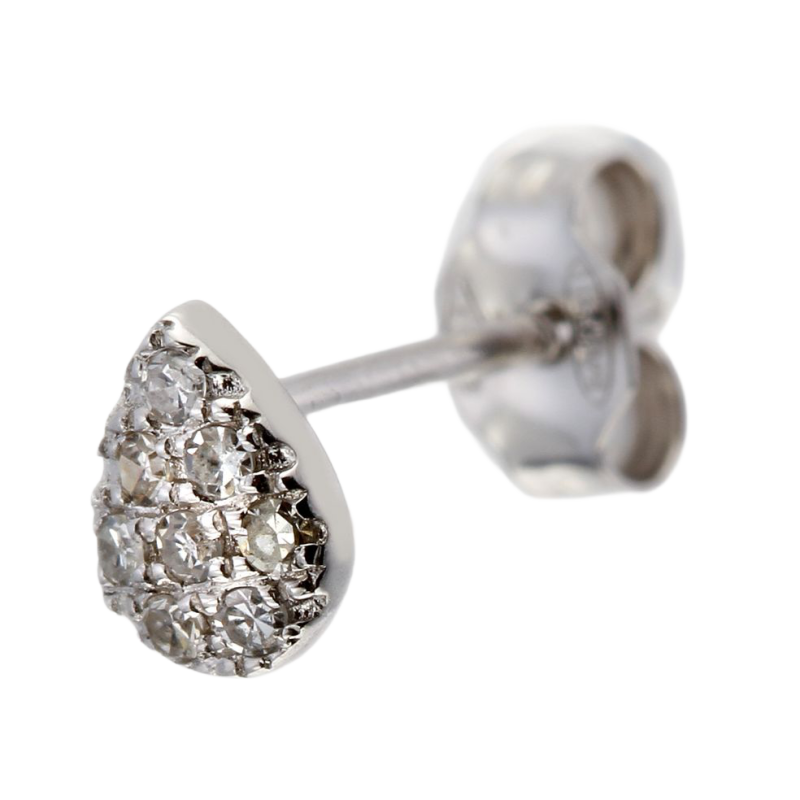 Boucles d'oreilles en or gris, diamants
