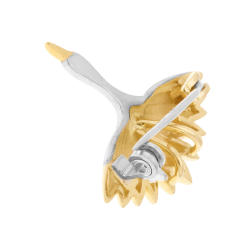 Broche pendentif en or jaune et rhodié, diamants