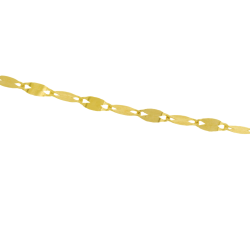 Chaîne de cheville en or jaune, maille fantaisie