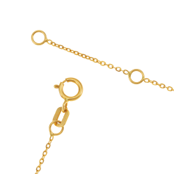 Chaîne de cheville en or jaune et oxydes de zirconium