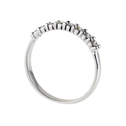 demi alliance serti 4 griffes or gris diamants