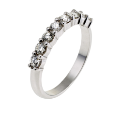 demi alliance serti 4 griffes or gris diamants